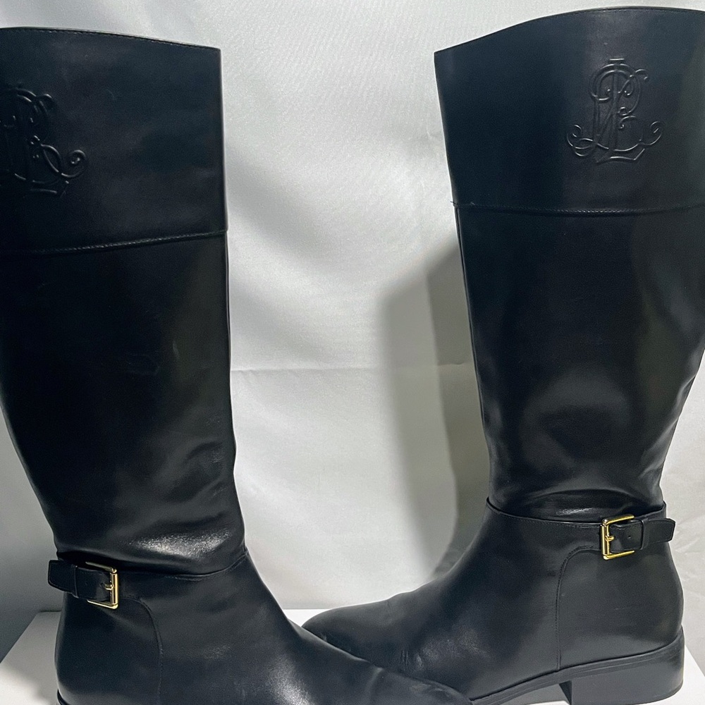 Ralph Lauren Black Over the Knee Boots